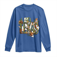 Texas Cowboy And Cowgirl Long Sleeve Shirt Vintage Cactus Gift Idea - Wonder Print Shop