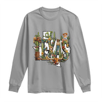 Texas Cowboy And Cowgirl Long Sleeve Shirt Vintage Cactus Gift Idea - Wonder Print Shop