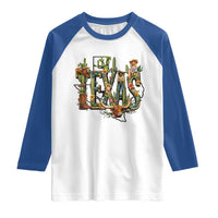 Texas Cowboy And Cowgirl Raglan Shirt Vintage Cactus Gift Idea - Wonder Print Shop