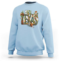 Texas Cowboy And Cowgirl Sweatshirt Vintage Cactus Gift Idea - Wonder Print Shop