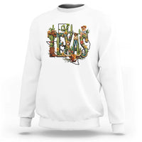 Texas Cowboy And Cowgirl Sweatshirt Vintage Cactus Gift Idea - Wonder Print Shop