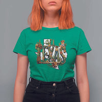 Texas Cowboy And Cowgirl T Shirt For Women Vintage Cactus Gift Idea - Wonder Print Shop
