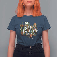Texas Cowboy And Cowgirl T Shirt For Women Vintage Cactus Gift Idea - Wonder Print Shop