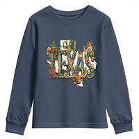 Texas Cowboy And Cowgirl Youth Sweatshirt Vintage Cactus Gift Idea - Wonder Print Shop