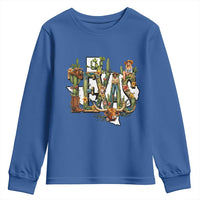 Texas Cowboy And Cowgirl Youth Sweatshirt Vintage Cactus Gift Idea - Wonder Print Shop