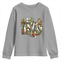 Texas Cowboy And Cowgirl Youth Sweatshirt Vintage Cactus Gift Idea - Wonder Print Shop