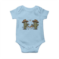 Funny Lone Star Cactus Cowboy Gunfight Gift Baby Onesie - Wonder Print Shop