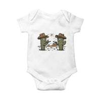 Funny Lone Star Cactus Cowboy Gunfight Gift Baby Onesie - Wonder Print Shop