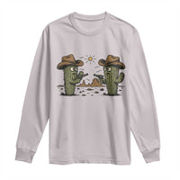 Funny Lone Star Cactus Cowboy Gunfight Gift Long Sleeve Shirt - Wonder Print Shop