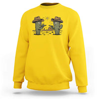 Funny Lone Star Cactus Cowboy Gunfight Gift Sweatshirt - Wonder Print Shop