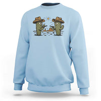 Funny Lone Star Cactus Cowboy Gunfight Gift Sweatshirt - Wonder Print Shop