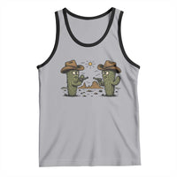 Funny Lone Star Cactus Cowboy Gunfight Gift Tank Top - Wonder Print Shop