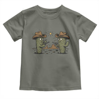 Funny Lone Star Cactus Cowboy Gunfight Gift Toddler T Shirt - Wonder Print Shop