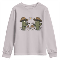 Funny Lone Star Cactus Cowboy Gunfight Gift Youth Sweatshirt - Wonder Print Shop
