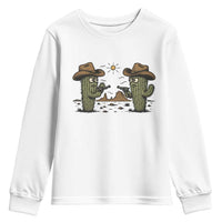 Funny Lone Star Cactus Cowboy Gunfight Gift Youth Sweatshirt - Wonder Print Shop
