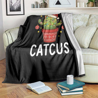 Funny Christmas Catcus Throw Blanket Succulent Lover Gift - Wonder Print Shop