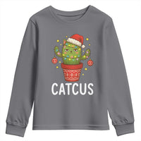 Funny Christmas Catcus Youth Sweatshirt Succulent Lover Gift - Wonder Print Shop