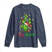 Feliz Navidad Cactus Long Sleeve Shirt Funny Spanish Christmas Gift - Wonder Print Shop
