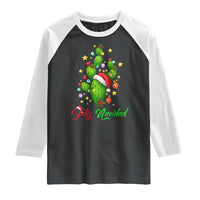 Feliz Navidad Cactus Raglan Shirt Funny Spanish Christmas Gift - Wonder Print Shop
