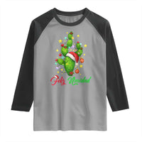 Feliz Navidad Cactus Raglan Shirt Funny Spanish Christmas Gift - Wonder Print Shop