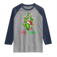 Feliz Navidad Cactus Raglan Shirt Funny Spanish Christmas Gift - Wonder Print Shop
