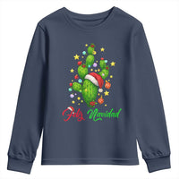 Feliz Navidad Cactus Youth Sweatshirt Funny Spanish Christmas Gift - Wonder Print Shop