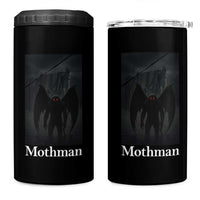 Mothman 4 in 1 Can Cooler Tumbler Folklore Cryptid Gift Silver Bridge West Virginia