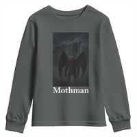 Mothman Youth Sweatshirt Folklore Cryptid Gift Silver Bridge West Virginia - Wonder Print Shop