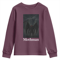 Mothman Youth Sweatshirt Folklore Cryptid Gift Silver Bridge West Virginia - Wonder Print Shop