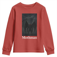 Mothman Youth Sweatshirt Folklore Cryptid Gift Silver Bridge West Virginia - Wonder Print Shop