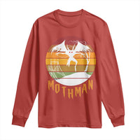 Mothman Long Sleeve Shirt Retro Vintage Cryptid Gothic Horror Gift - Wonder Print Shop