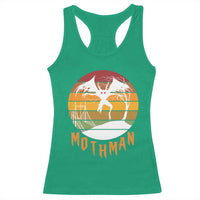 Mothman Racerback Tank Top Retro Vintage Cryptid Gothic Horror Gift - Wonder Print Shop