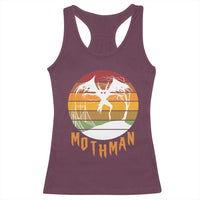 Mothman Racerback Tank Top Retro Vintage Cryptid Gothic Horror Gift - Wonder Print Shop