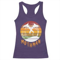 Mothman Racerback Tank Top Retro Vintage Cryptid Gothic Horror Gift - Wonder Print Shop
