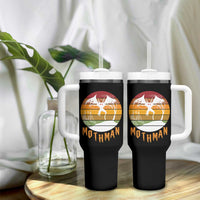 Mothman Tumbler With Handle Retro Vintage Cryptid Gothic Horror Gift
