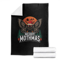 Mothman Throw Blanket Holiday Humor Merry Mothmas Cryptid Gift - Wonder Print Shop