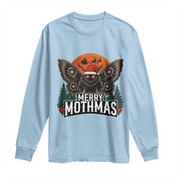 Mothman Long Sleeve Shirt Holiday Humor Merry Mothmas Cryptid Gift - Wonder Print Shop