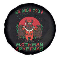 Mothman Christmas Spare Tire Cover We Wish You A Mothman Cryptmas Funny Christmas Gift - Wonder Print Shop
