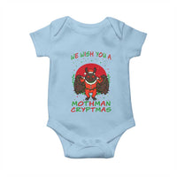 Mothman Christmas Baby Onesie We Wish You A Mothman Cryptmas Funny Christmas Gift - Wonder Print Shop