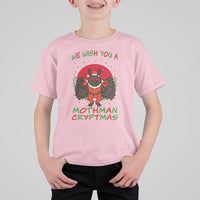 Mothman Christmas T Shirt For Kid We Wish You A Mothman Cryptmas Funny Christmas Gift - Wonder Print Shop