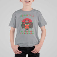 Mothman Christmas T Shirt For Kid We Wish You A Mothman Cryptmas Funny Christmas Gift - Wonder Print Shop