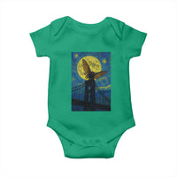 Mothman Starry Night Baby Onesie Van Gogh Cryptid Gift - Wonder Print Shop