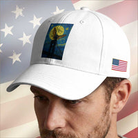 Mothman Starry Night Baseball Cap Van Gogh Cryptid Gift