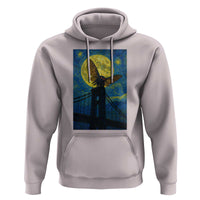 Mothman Starry Night Hoodie Van Gogh Cryptid Gift - Wonder Print Shop