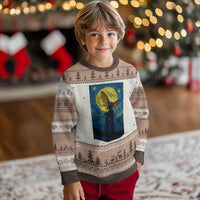 Mothman Starry Night Ugly Christmas Sweater Van Gogh Cryptid Gift - Wonder Print Shop