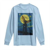 Mothman Starry Night Long Sleeve Shirt Van Gogh Cryptid Gift - Wonder Print Shop