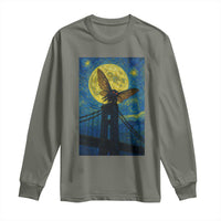 Mothman Starry Night Long Sleeve Shirt Van Gogh Cryptid Gift - Wonder Print Shop
