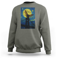 Mothman Starry Night Sweatshirt Van Gogh Cryptid Gift - Wonder Print Shop