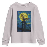 Mothman Starry Night Youth Sweatshirt Van Gogh Cryptid Gift - Wonder Print Shop