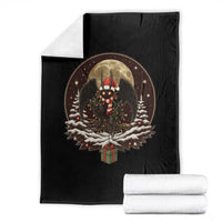 Mothman In Christmas Night Throw Blanket Funny Cryptid Gift - Wonder Print Shop